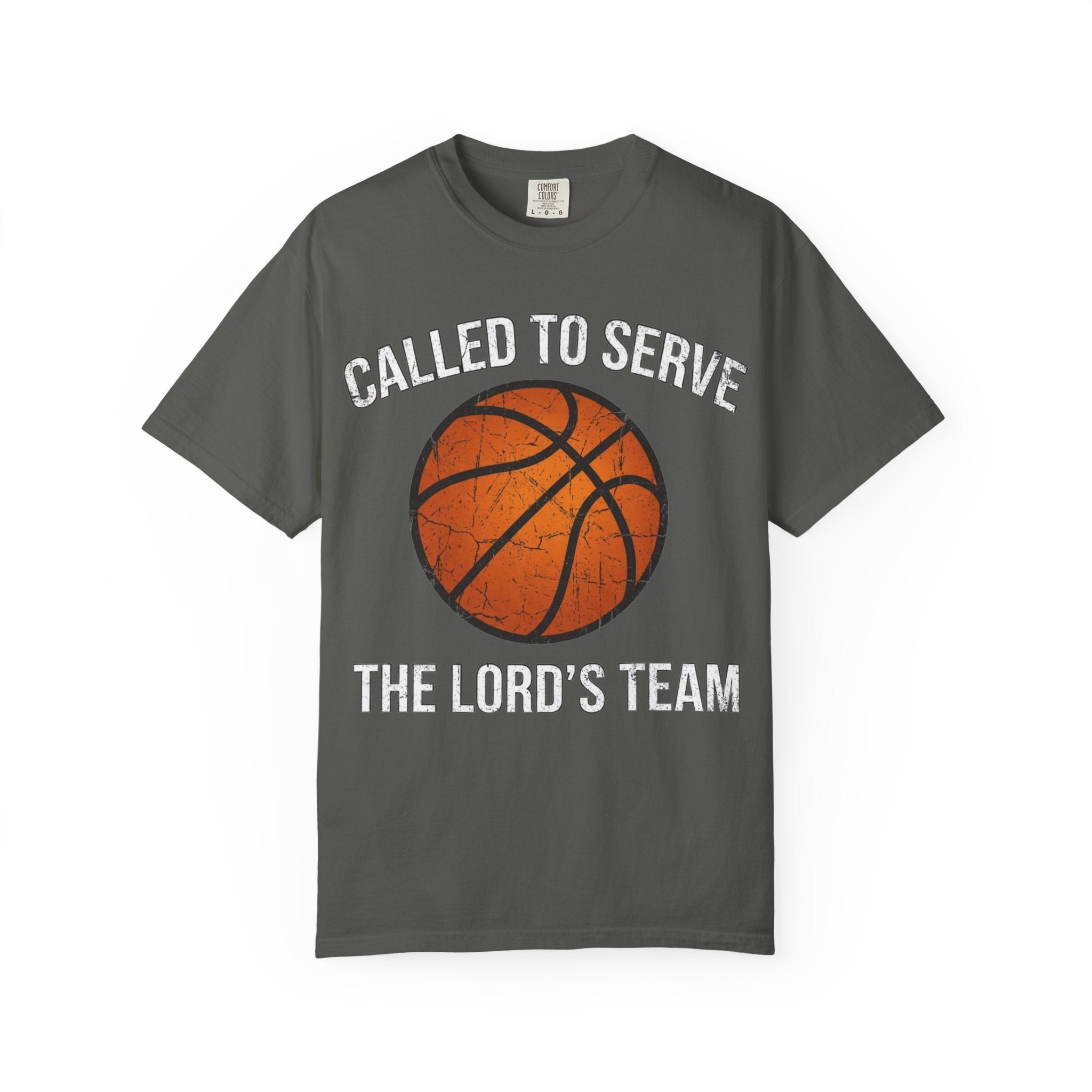 Called To Serve The Lord's Team Christian Basketball T-Shirt - Distressed Religious Sports Tee for Men and Women