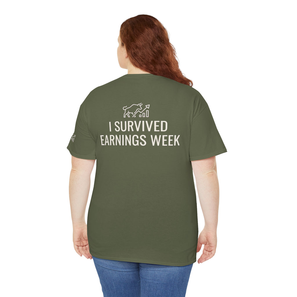 "I Survied Earnings Week" Premium Graphic Tee