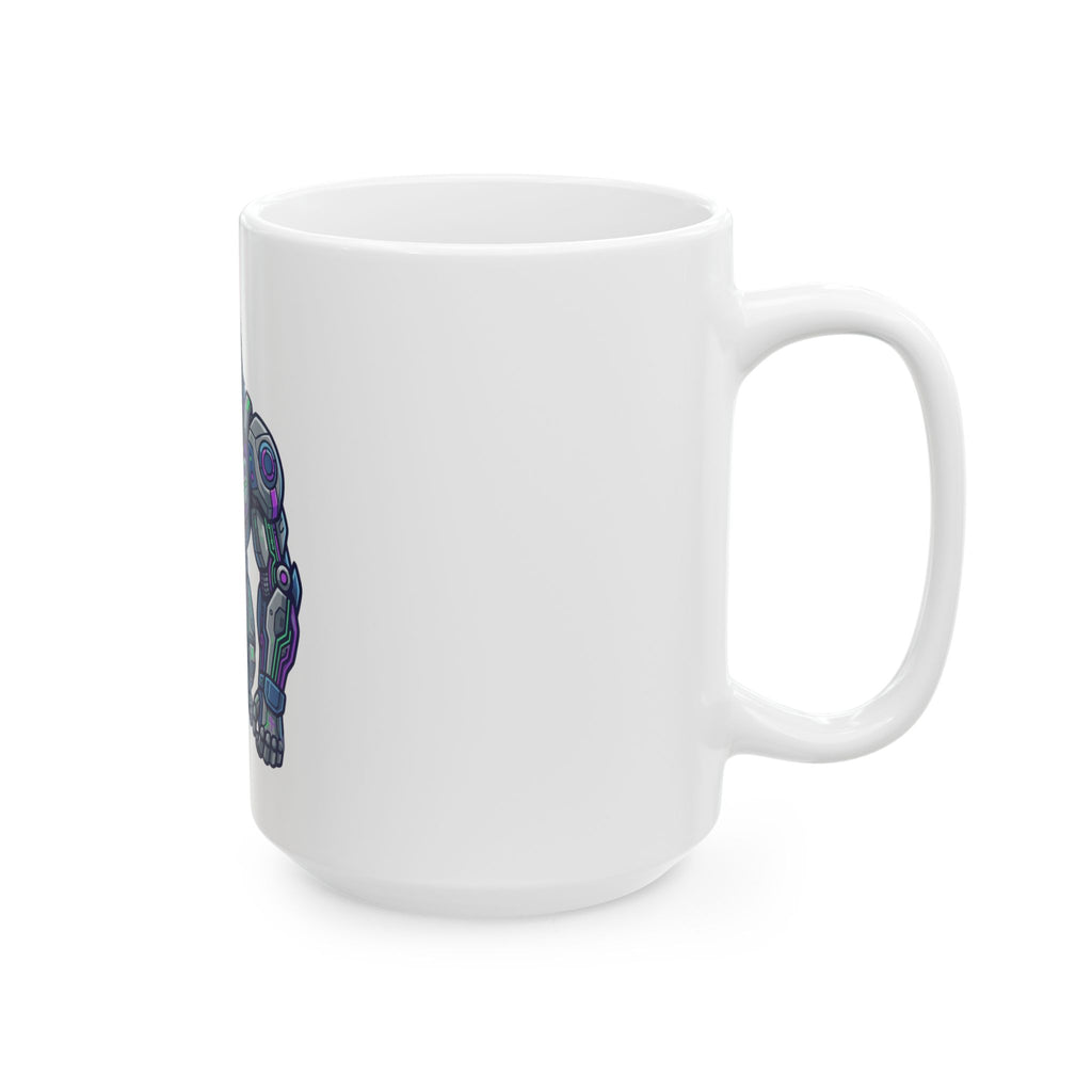 "Cyber Gorilla" White Ceramic Mug