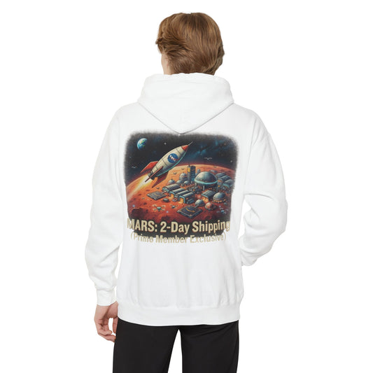 Color: White | Mars 2 Day Shipping Garment-Dyed Hoodie