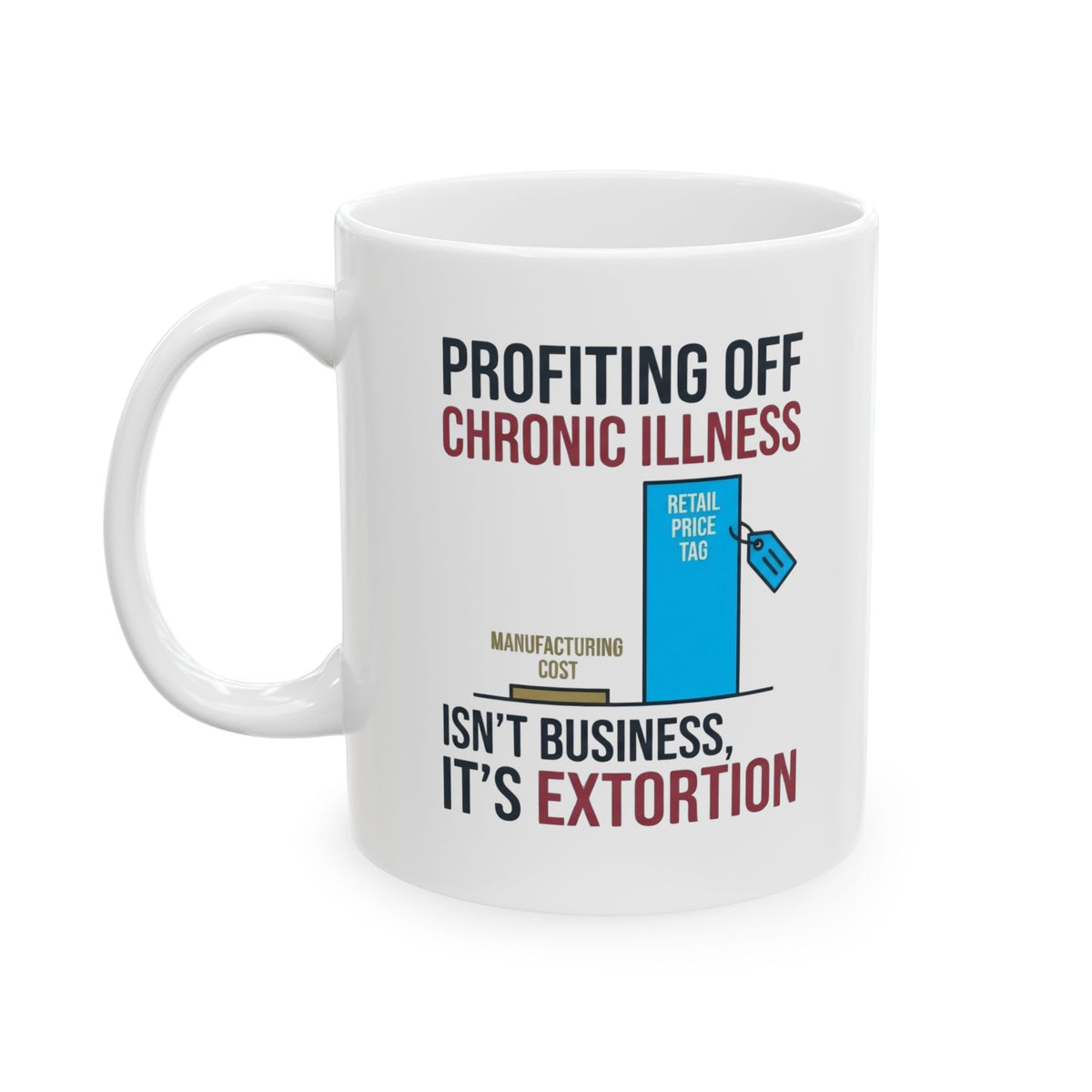 "Protest Series - Healthcare Is A Right" White Ceramic Mug
