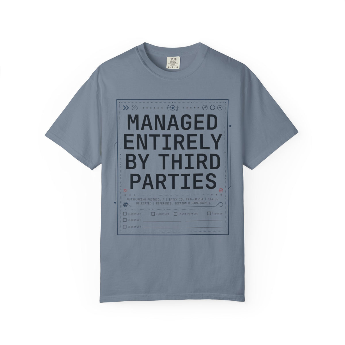 Color: Blue Jean | Managed Entirely By Third Parties Unisex Garment-Dyed Tee