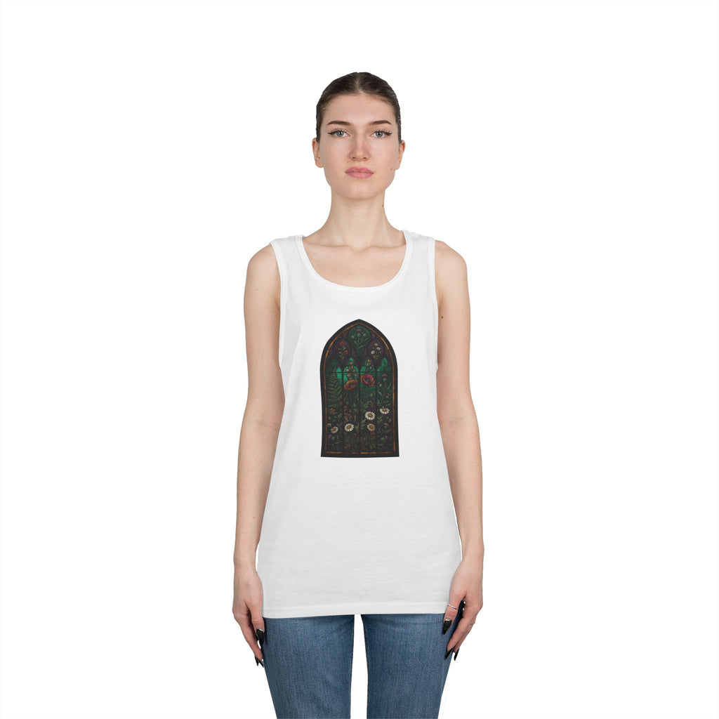"Stained Glass Floral" Tank Top