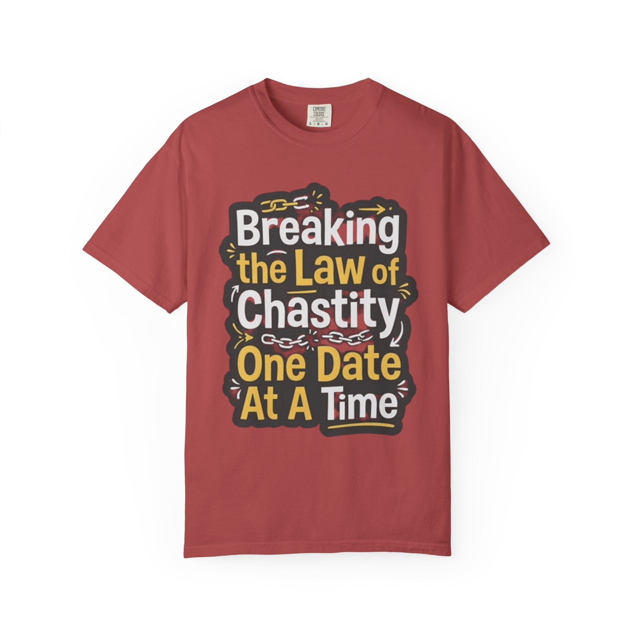 "Breaking the Law of Chastity" Unisex Garment-Dyed Tee