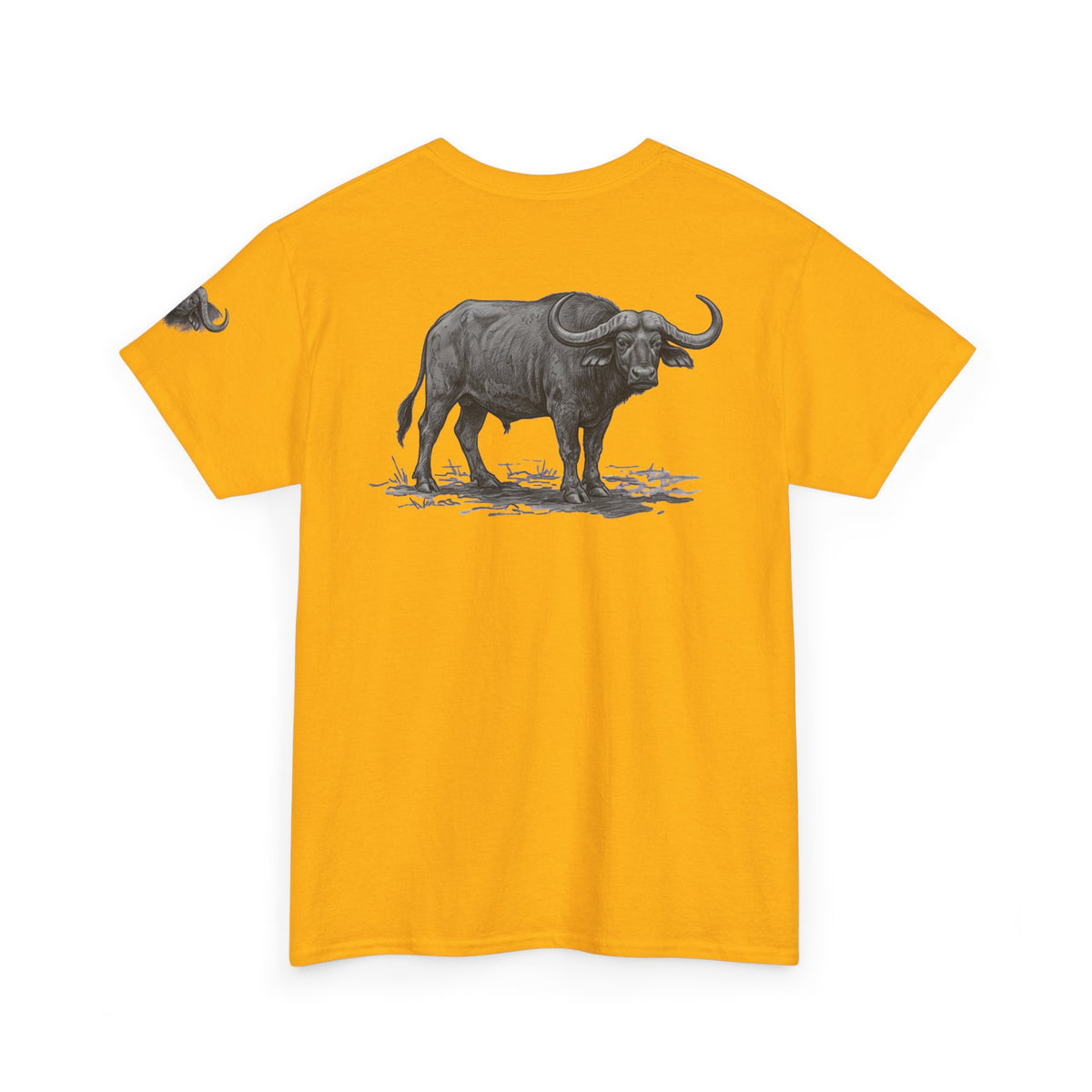 "Pencil Sketch Art Cape Buffalo" Premium Graphic Tee