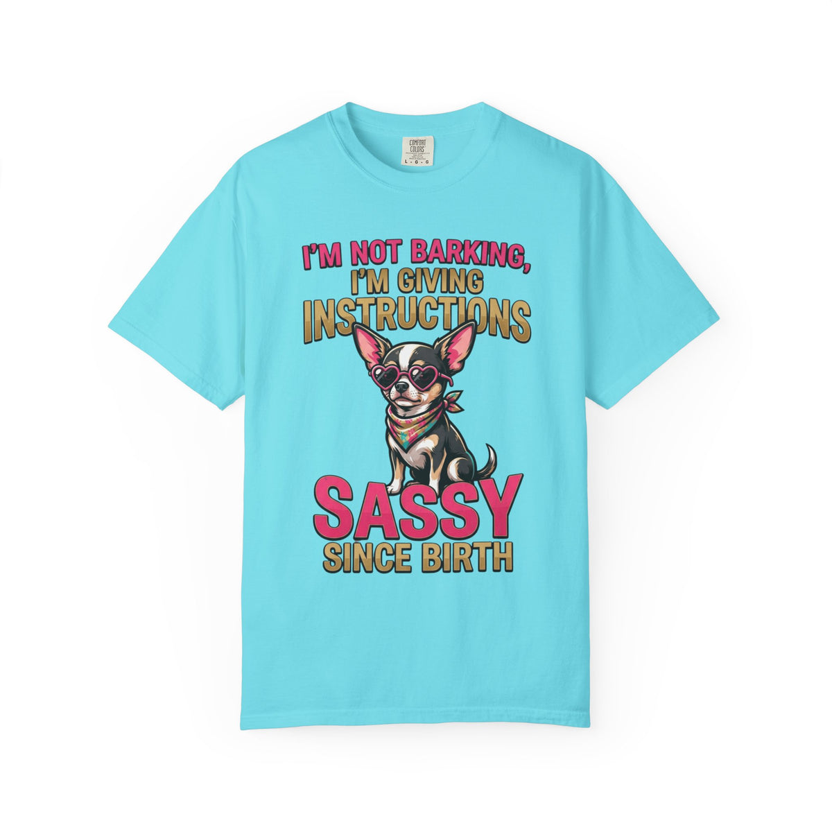 Color: Lagoon Blue | Sassy Since Birth Unisex Garment-Dyed Tee