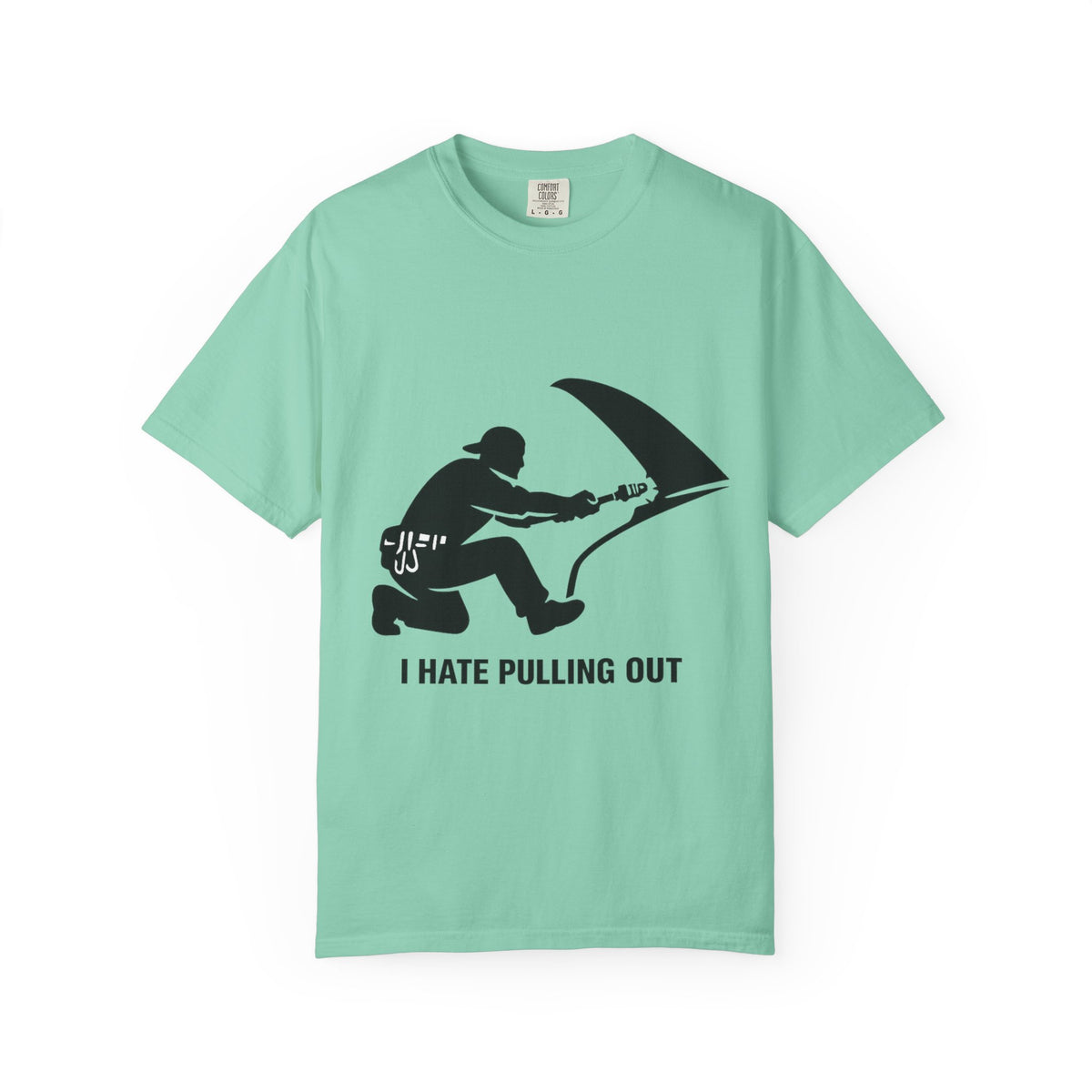 Color: Island Reef | I Hate Pulling Out Mechanic Unisex Garment-Dyed T-shirt
