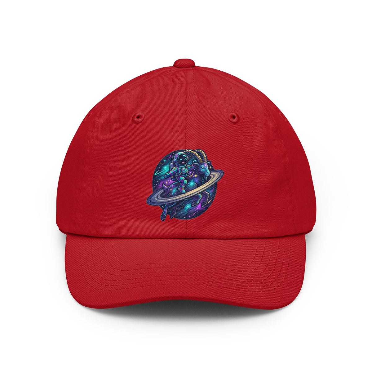 Color: Red | Space Explorer Capricorn Dad Hat