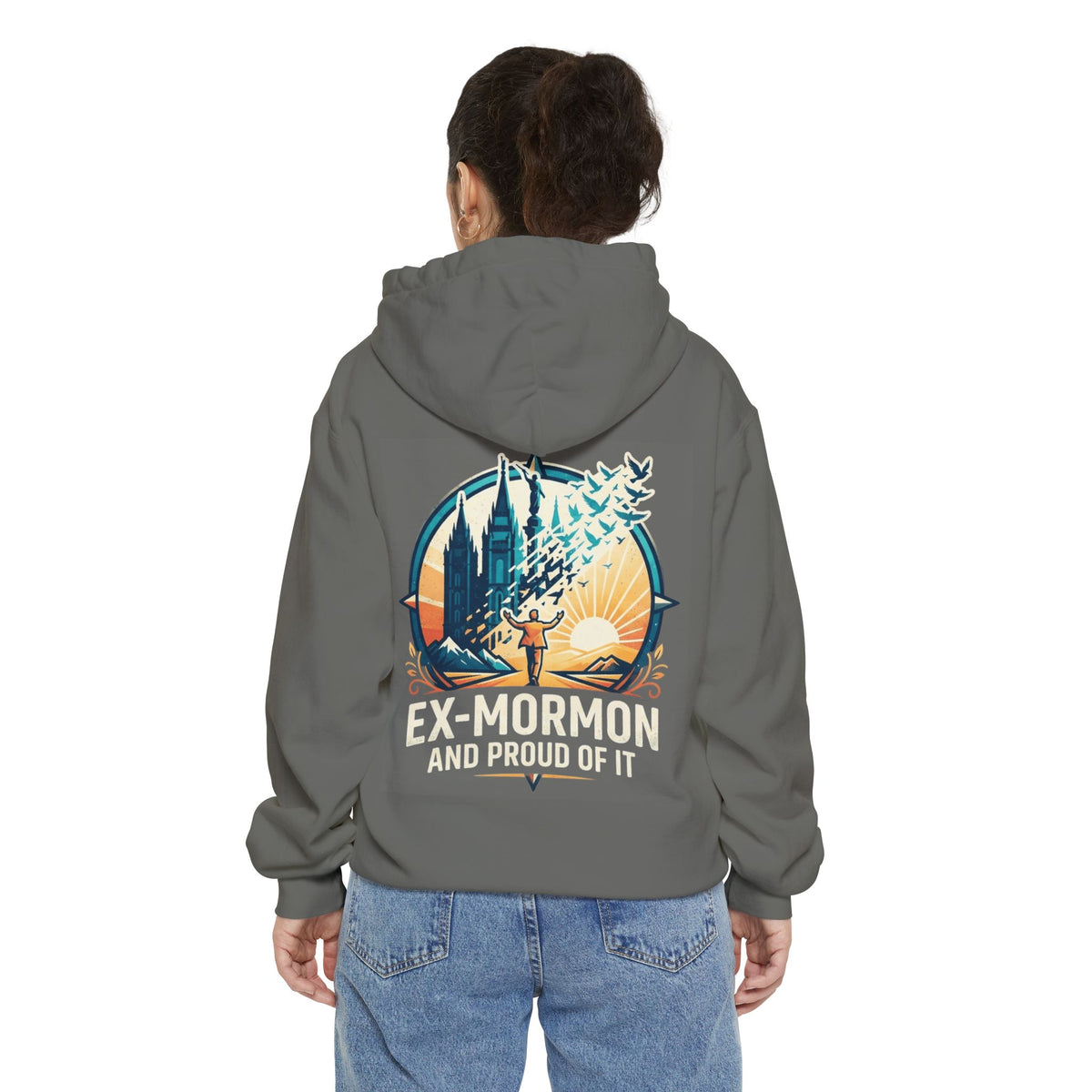 Color: Grey | Ex Mormon Garment-Dyed Hoodie