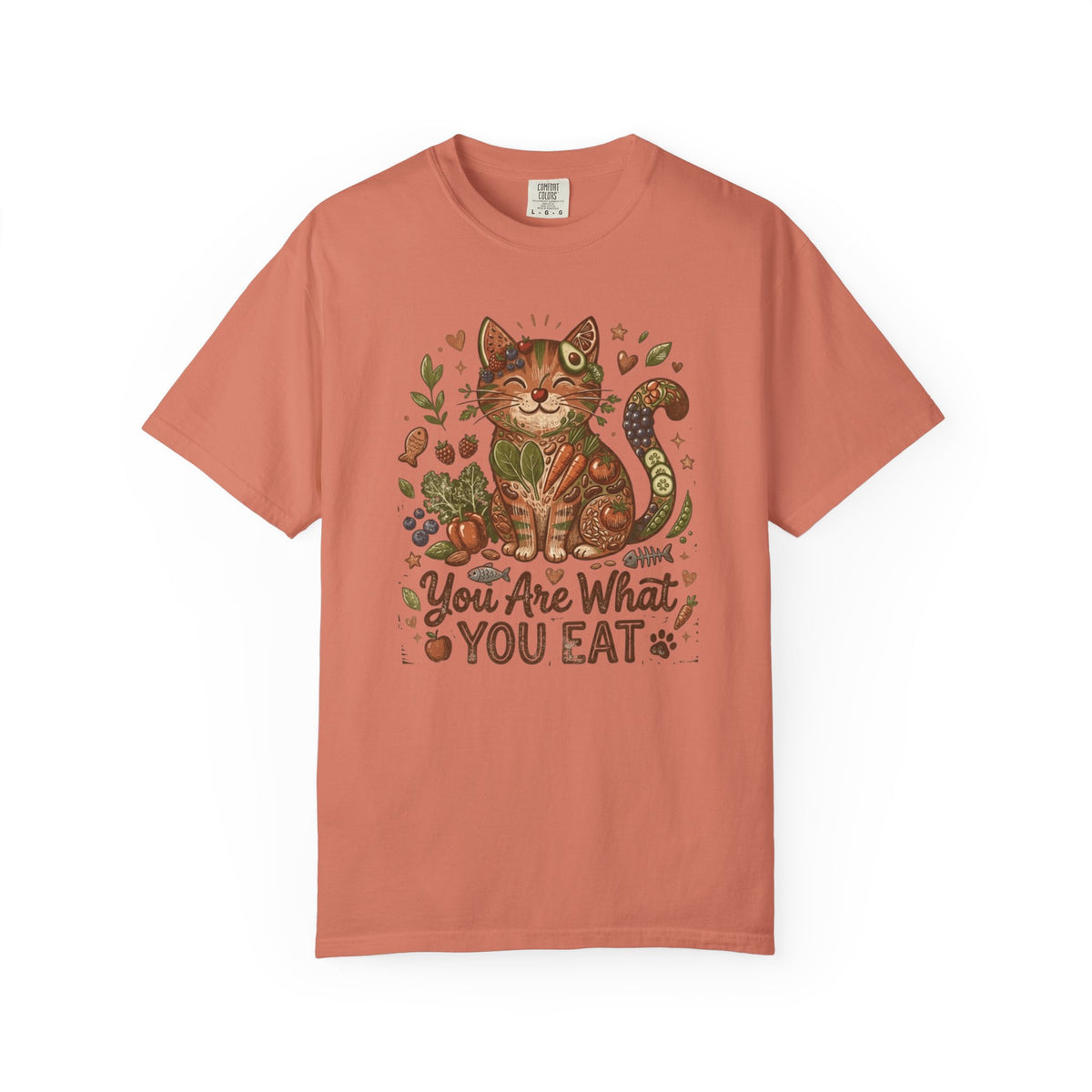 Color: Terracotta | You Are What You Eat - Cat 3 Unisex Garment-Dyed T-shirt