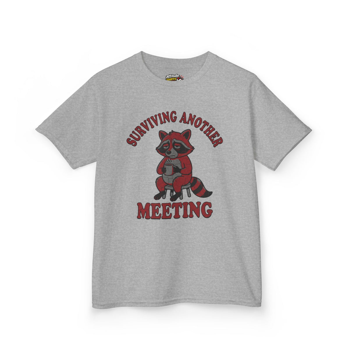 Color: Sport Grey | Surviving Another Meeting Kids Tee