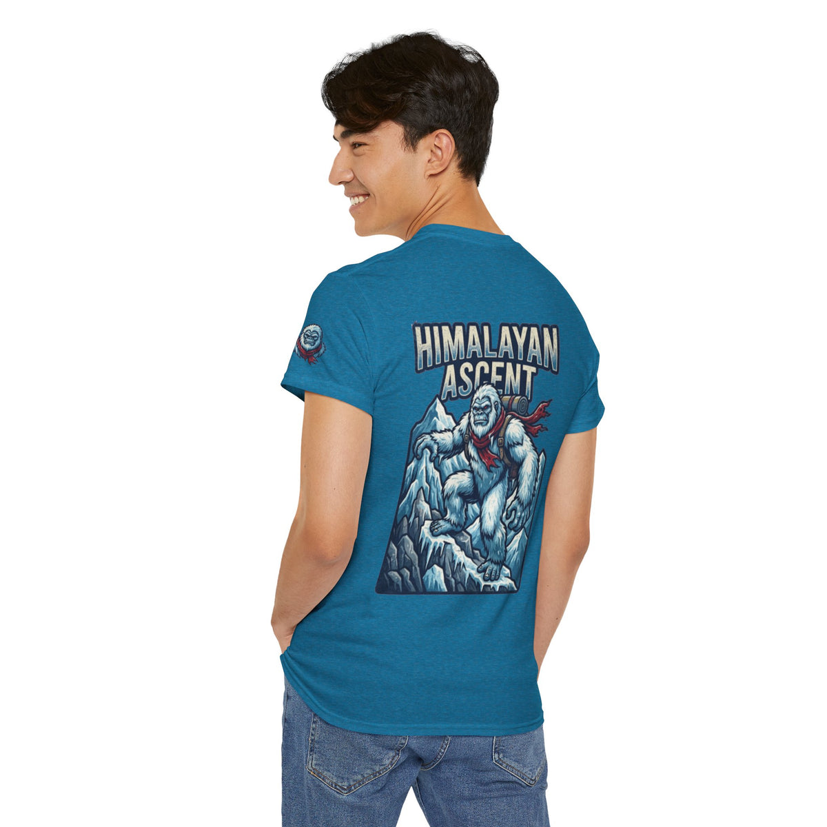 Color: Antique Sapphire | Yeti-Abominable Snowman (Himalayas) Premium Graphic Tee