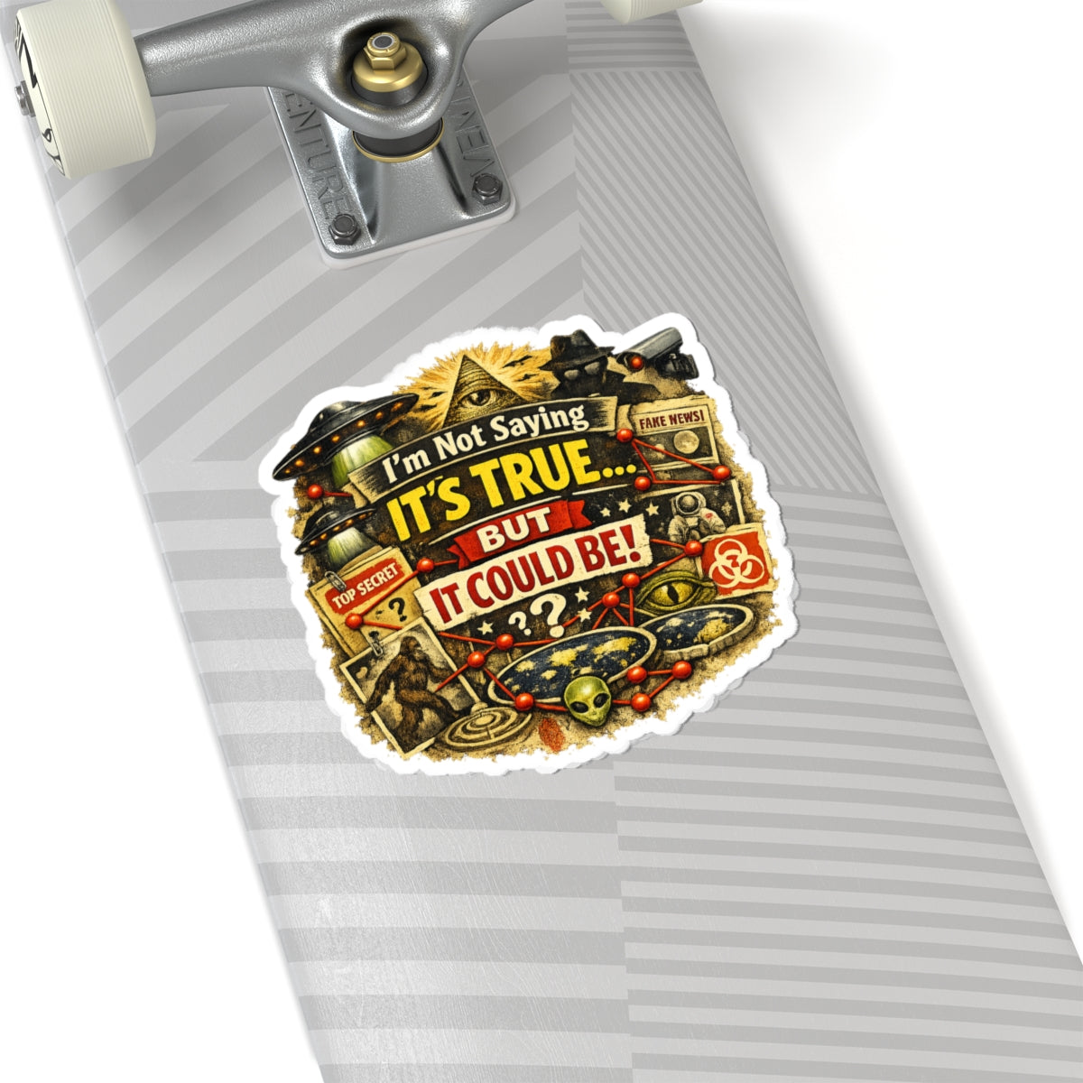 Just Sayin' Plausible Deniability Tee | Kiss-Cut Sticker — AttitudeShirts