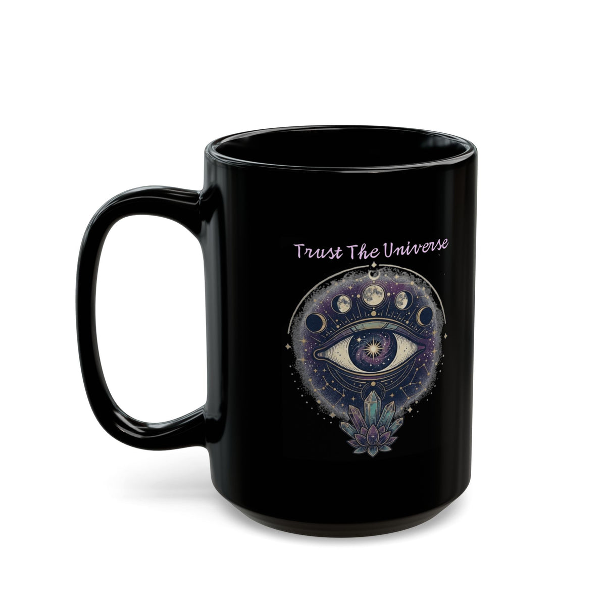 "Trust the Universe" Black Ceramic Mug