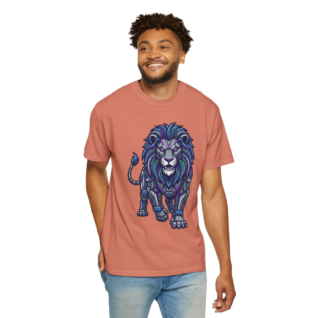 "Cyber Lion" Unisex Garment-Dyed Tee