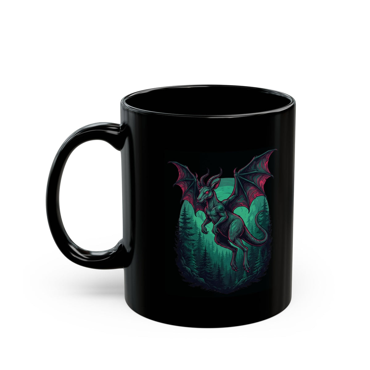 "The Jersey Devil (New Jersey, USA)" Black Ceramic Mug