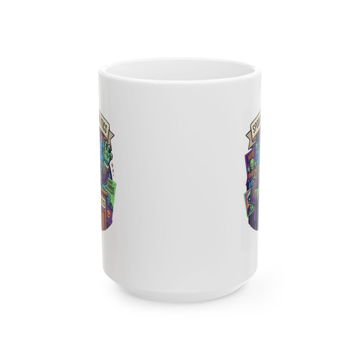 "Spooky-Fy Politics" White Ceramic Mug