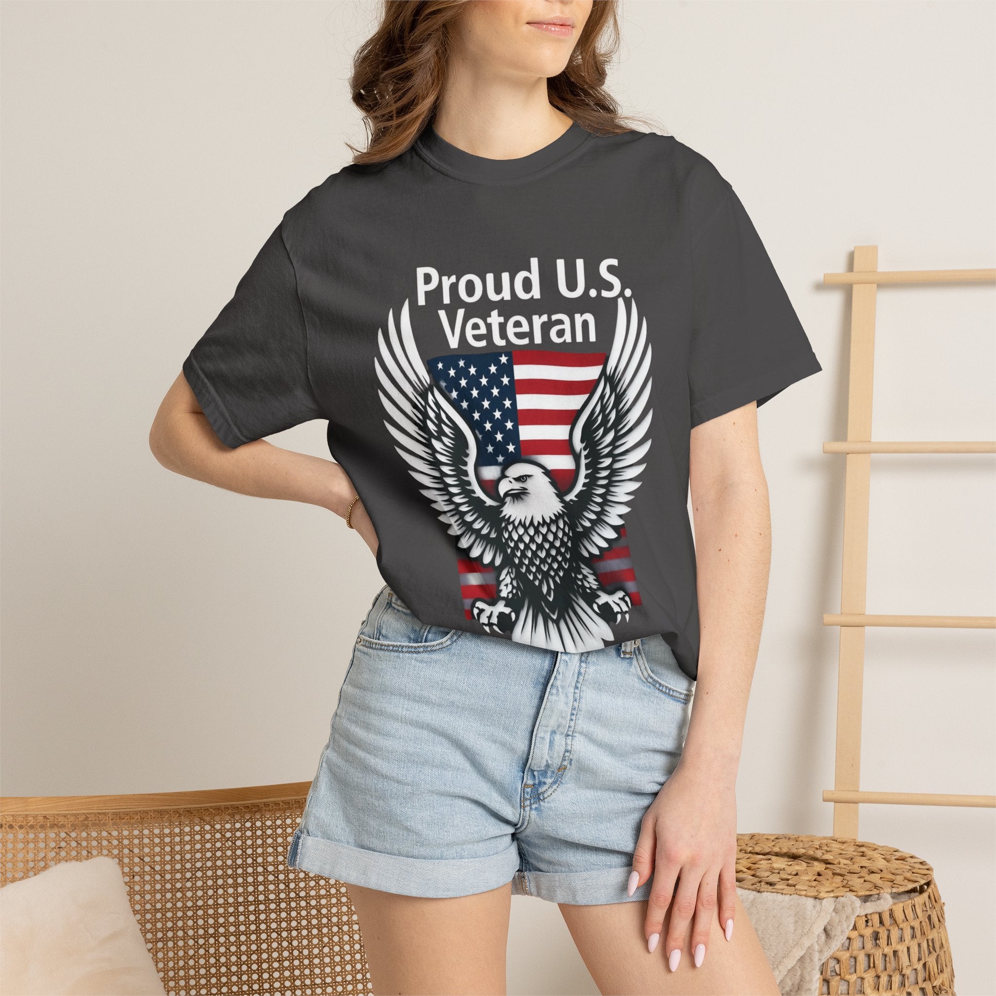 "Proud Veteran" Unisex Garment-Dyed T-shirt