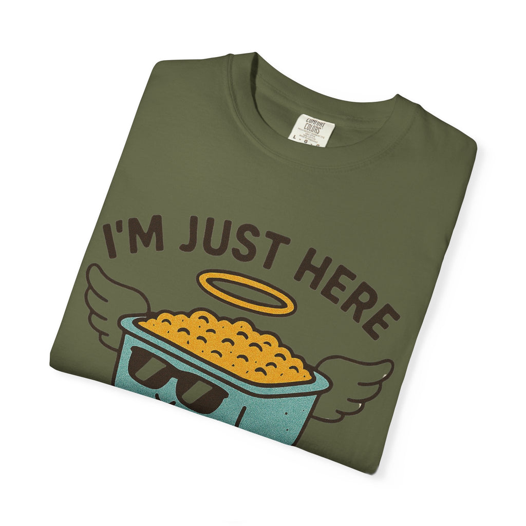 "I'm Just Here for the Funeral Potatoes"  Unisex Garment-Dyed T-shirt