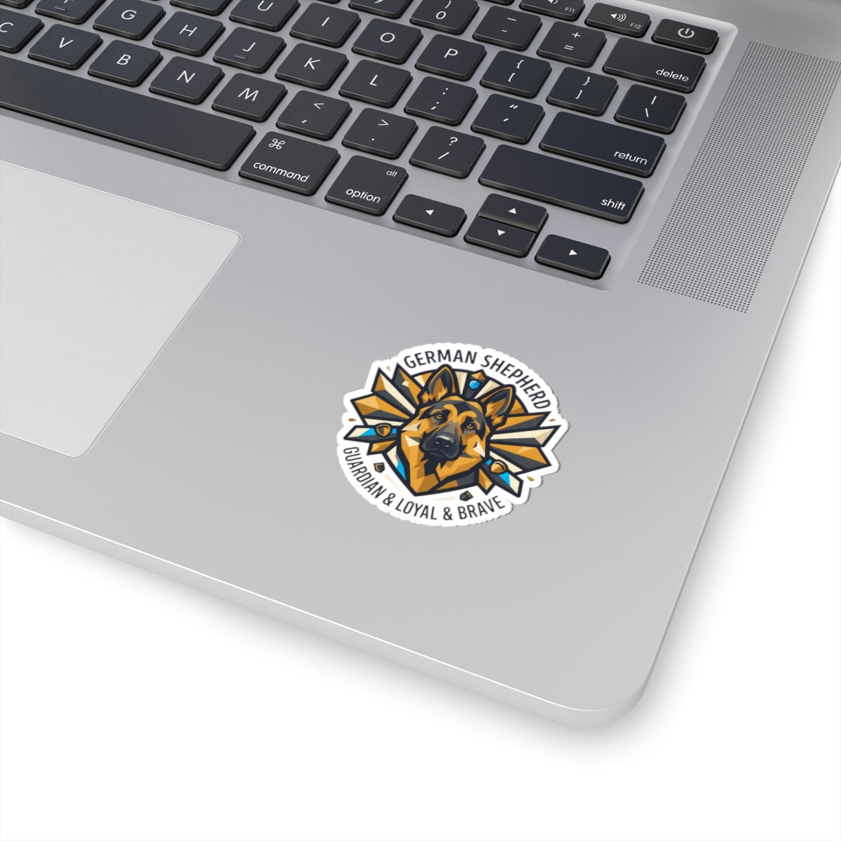 "German Shepherd Guardian Loyal Brave" Sticker — Main