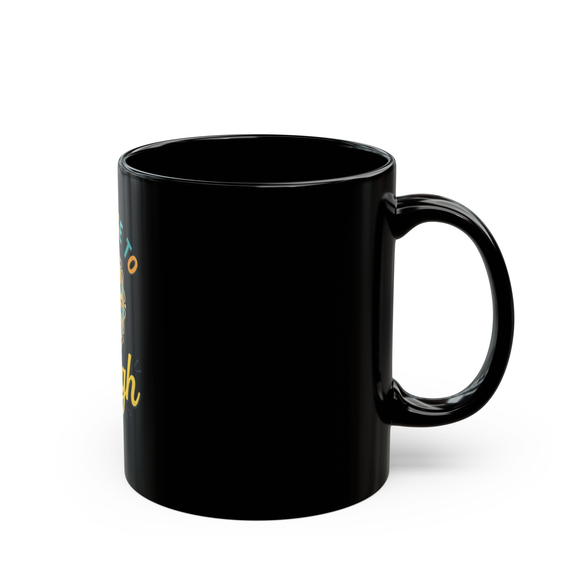 "I Choose to Laugh" Black Ceramic Mug