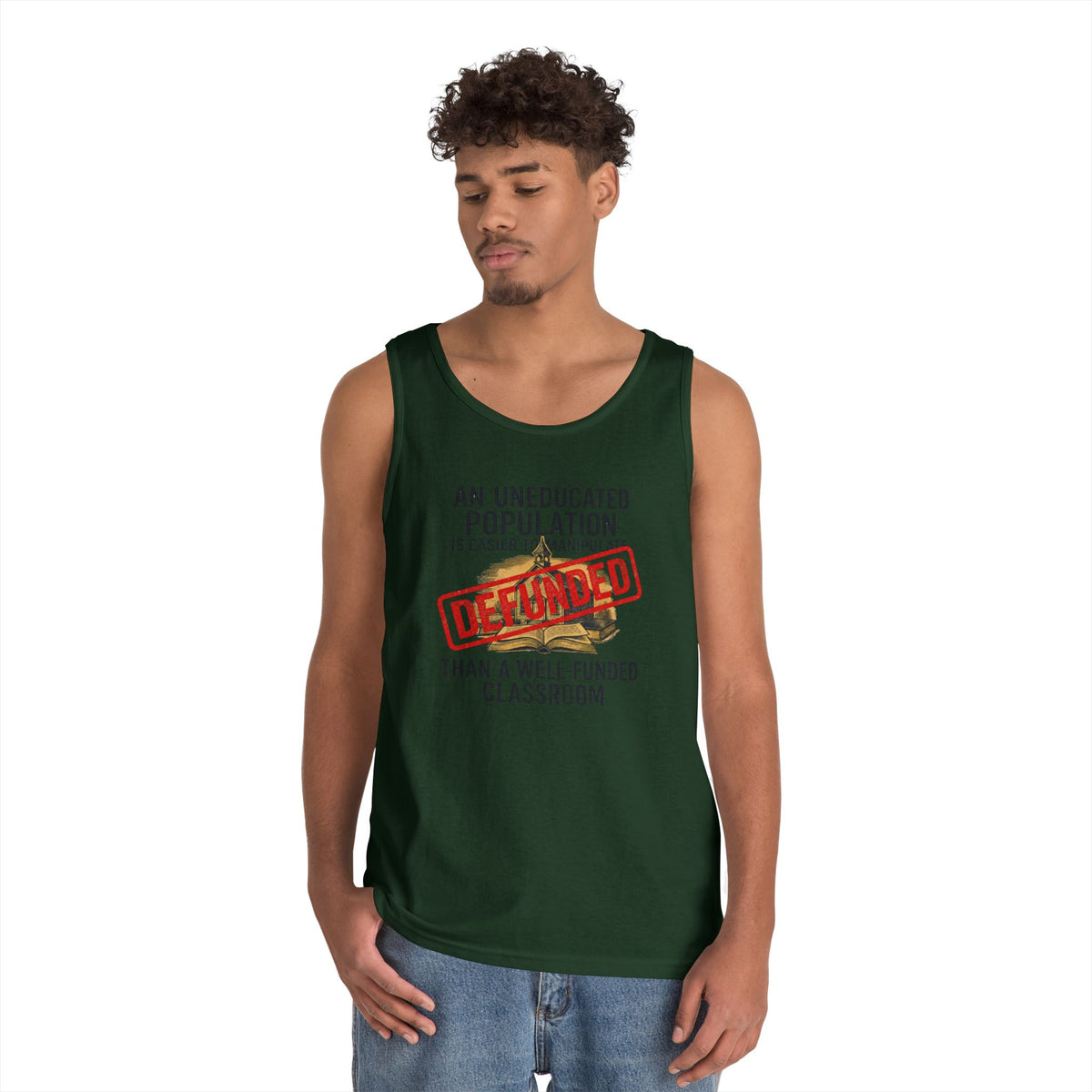 Color: Forest Green | Protest Series - Fund Public Schools Tank Top