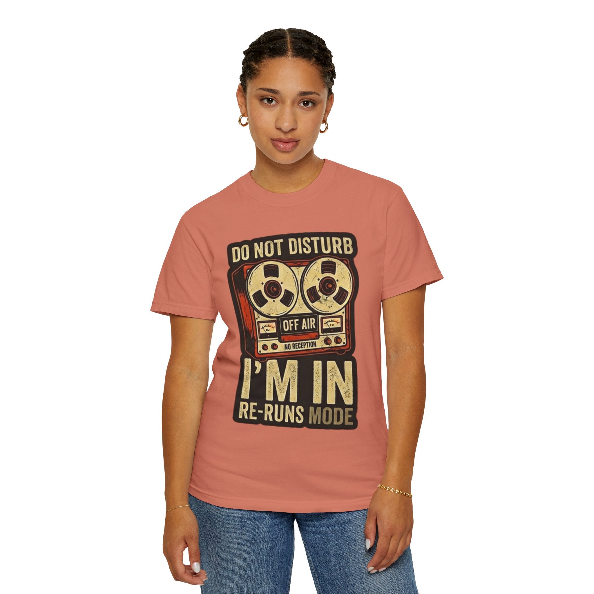 "Reruns Mode" Unisex Garment-Dyed Tee