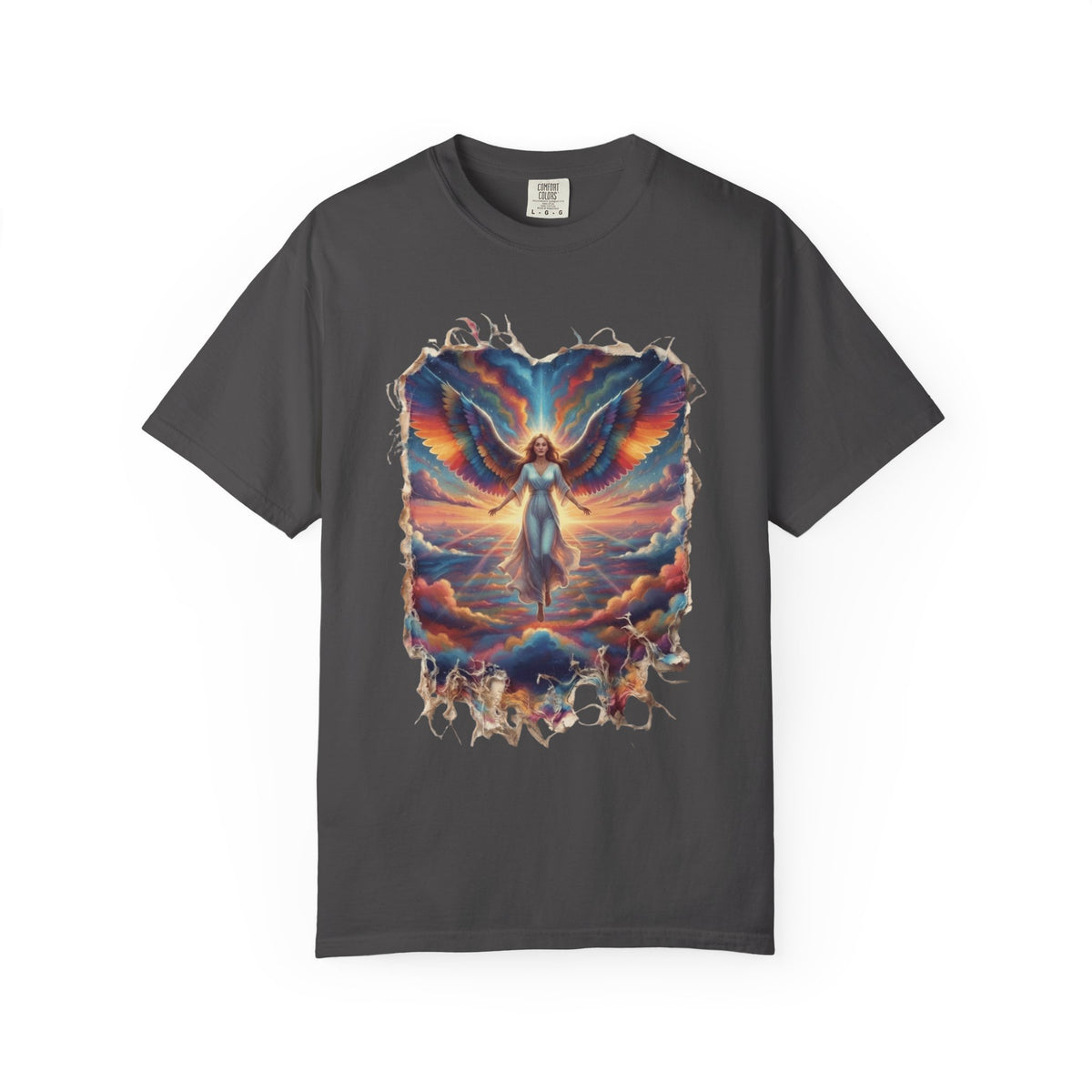 "Rainbow Angel" Unisex Garment-Dyed Tee