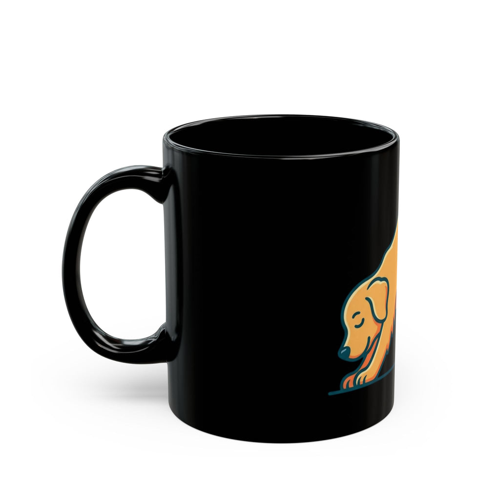 "Dog CALM" Black Ceramic Mug — Graphic