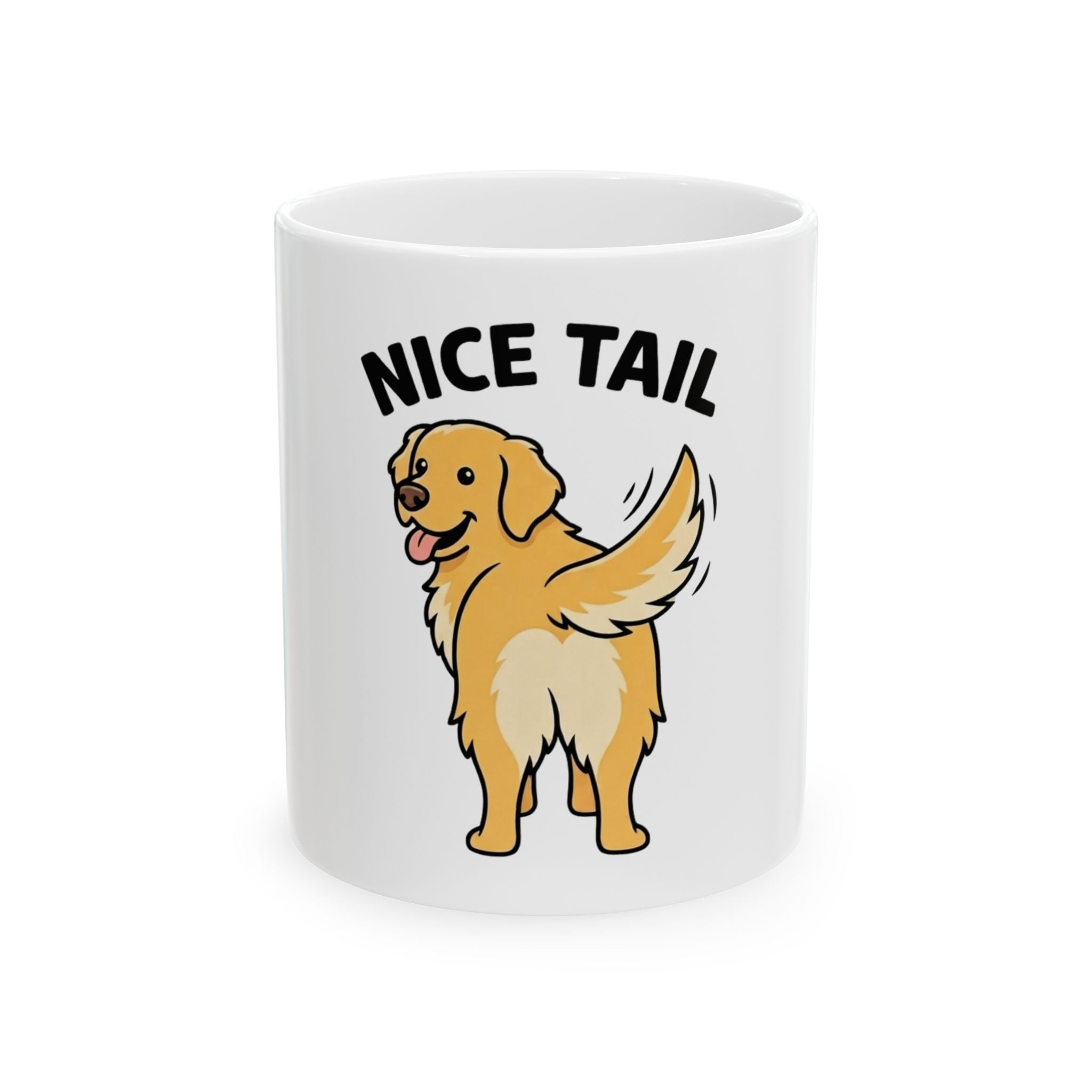 "Nice Tail" White Ceramic Mug
