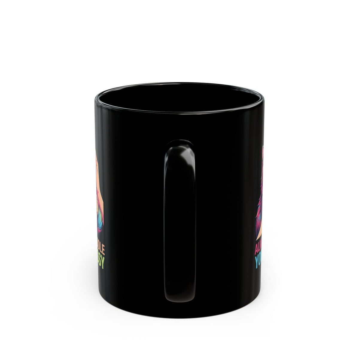 "Always Cuddle Your Pussy" Black Ceramic Mug