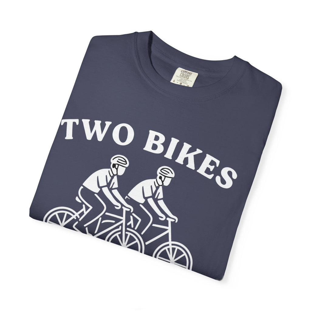 "Two Bikes, One Message" Unisex Garment-Dyed T-shirt