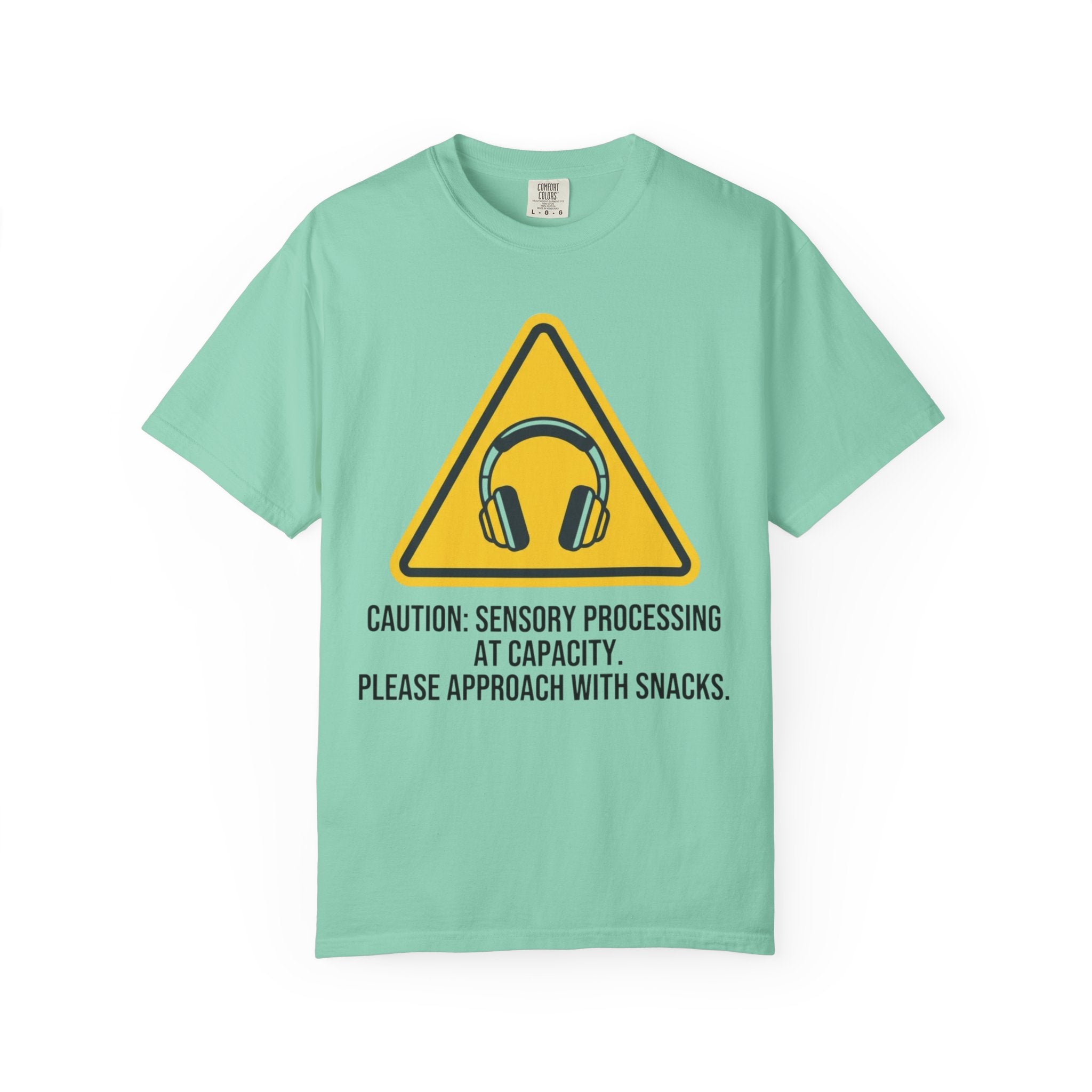 "Sensory At Capacity" Unisex Garment-Dyed Tee
