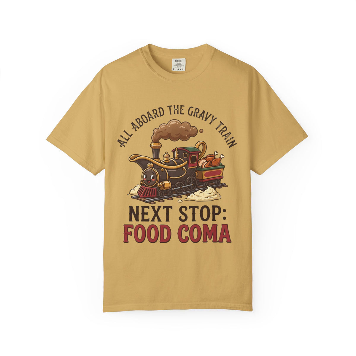 "Next Stop Food Coma" Unisex Garment-Dyed Tee
