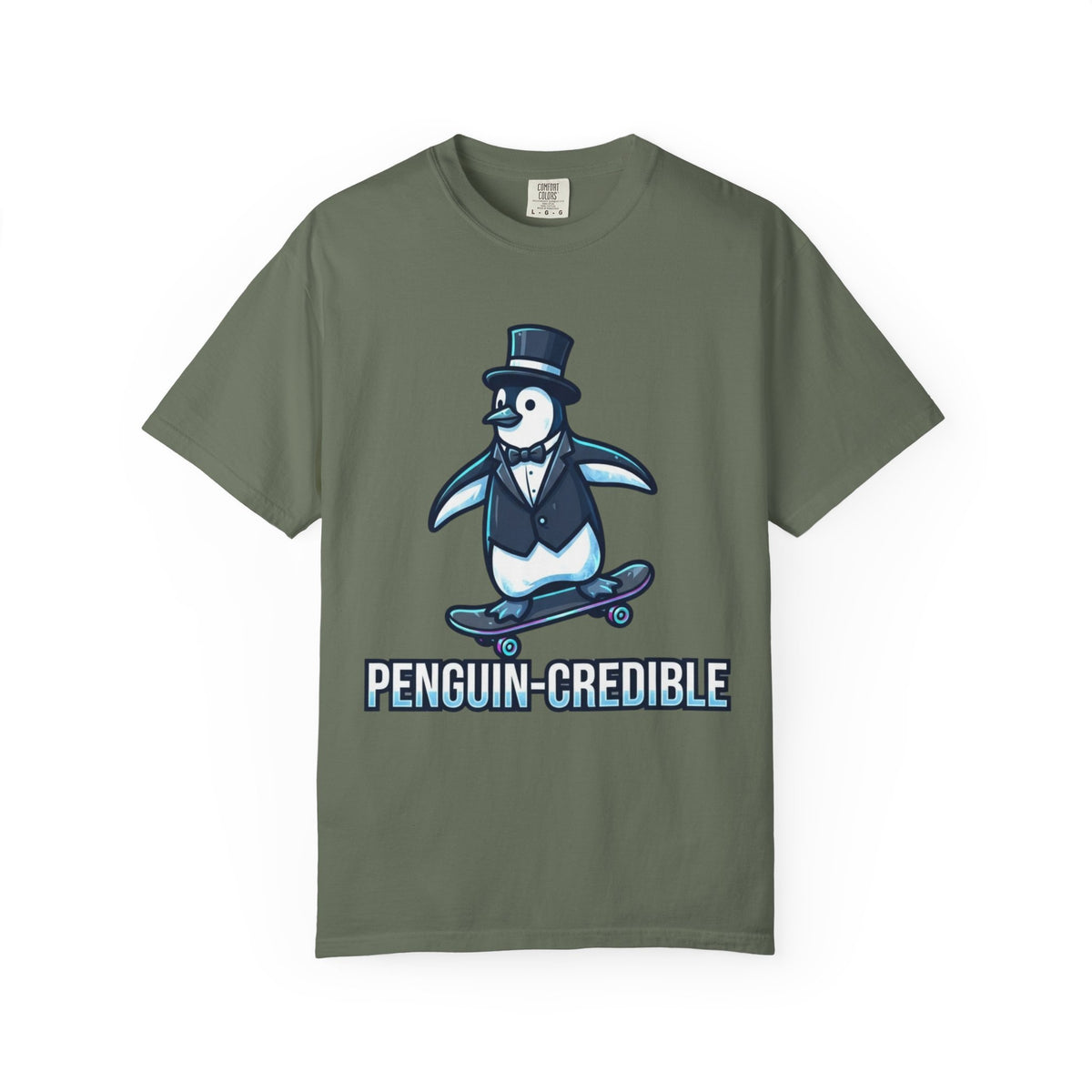 "Penguin Credible" Unisex Garment-Dyed Tee