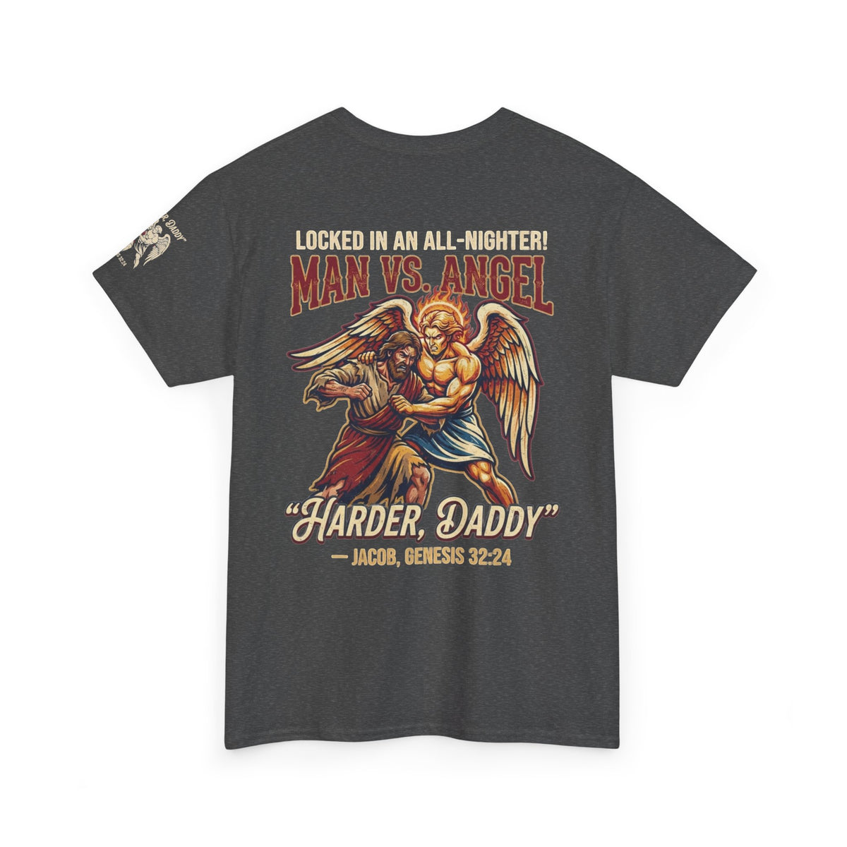 Good Book Series Man vs Angel Premium Graphic Tee