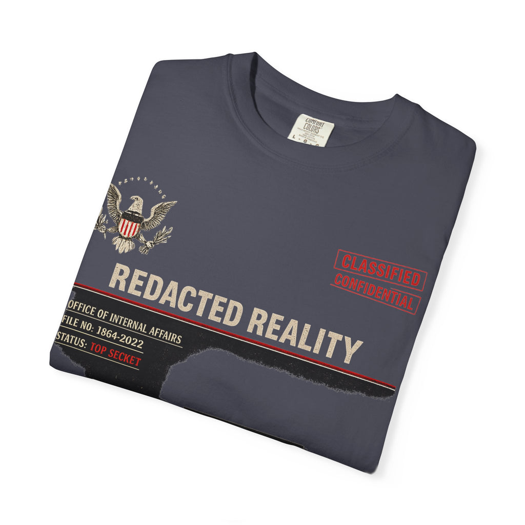 "[REDACTED] for Your Protection" Unisex Garment-Dyed T-shirt