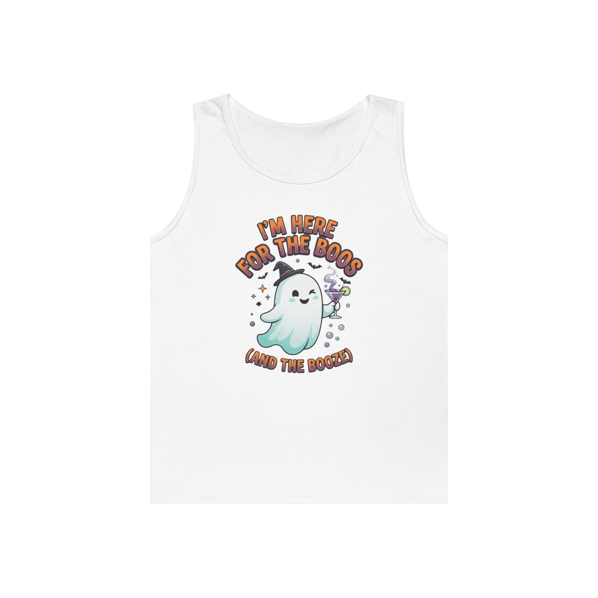 Color: White | I'm Here For The Boos Tank Top