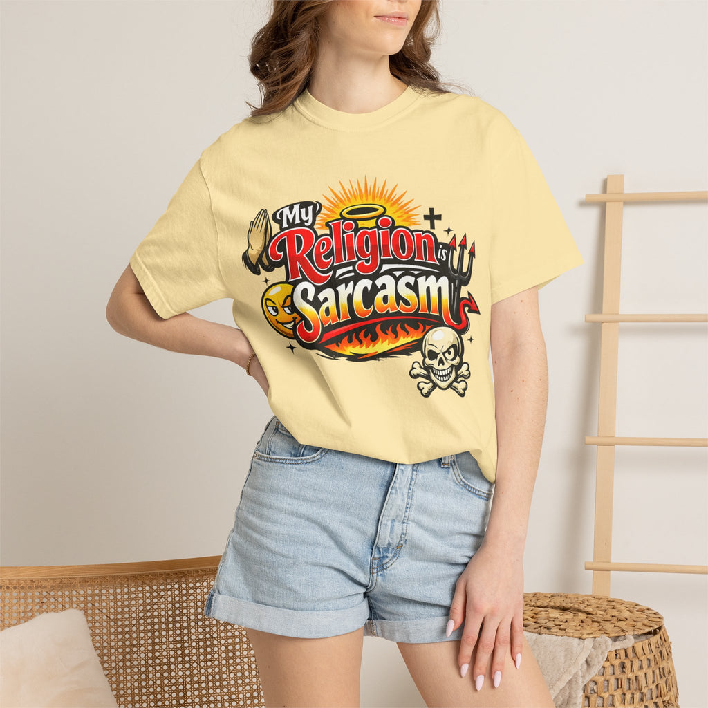 "The Church of Snark" Unisex Garment-Dyed T-shirt