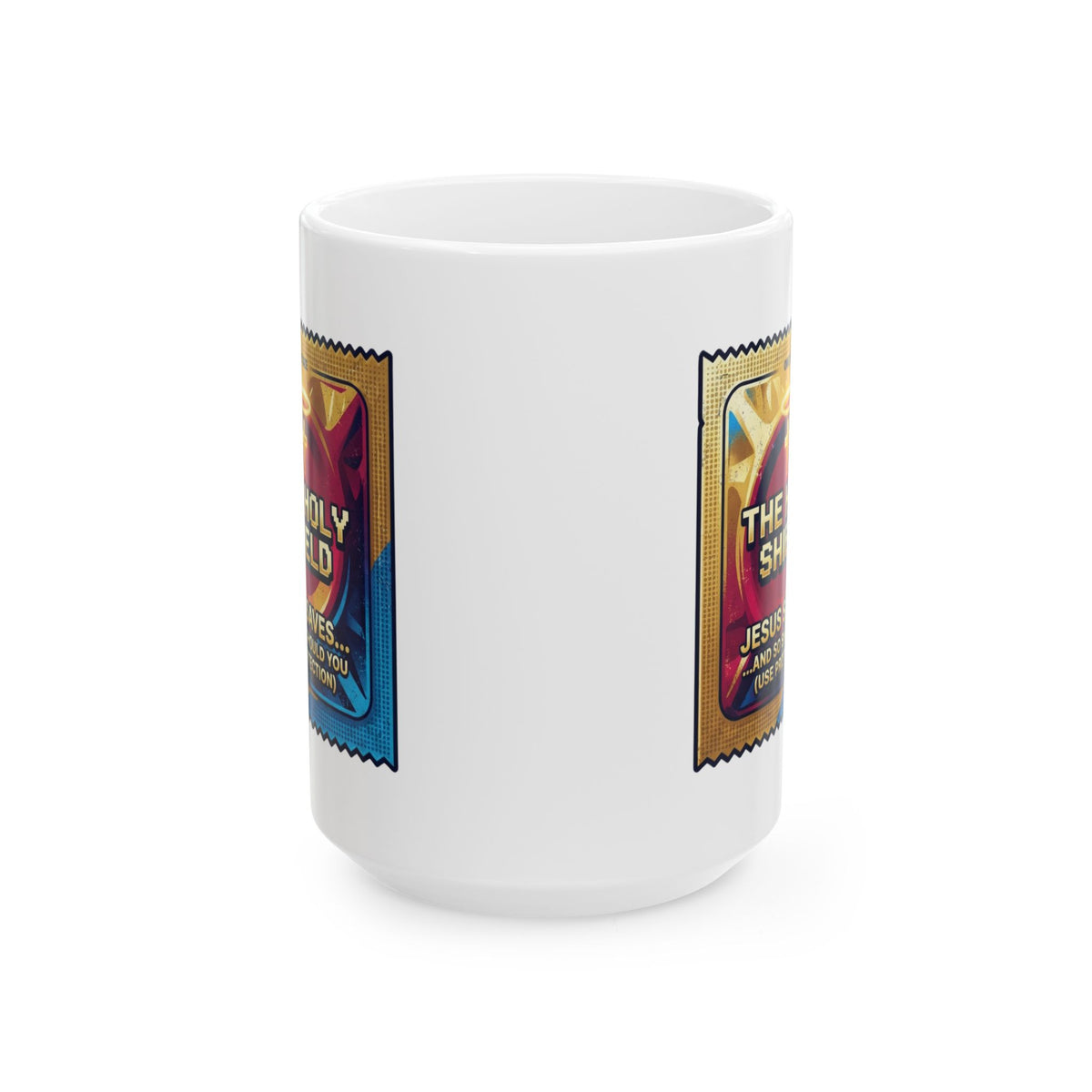 "Good Book Series The Holy Shield" White Ceramic Mug