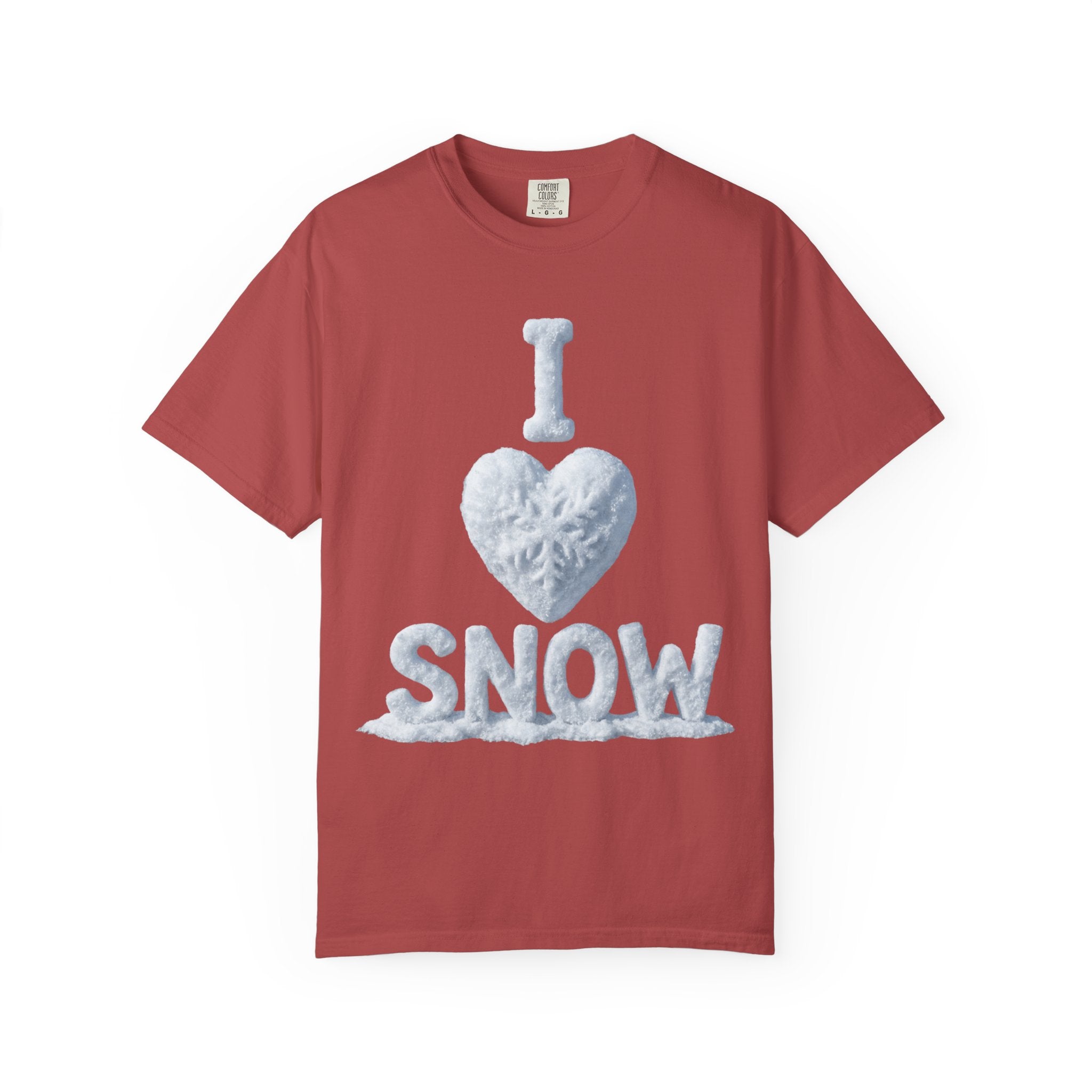 "I Love Snow" Unisex Garment-Dyed T-shirt