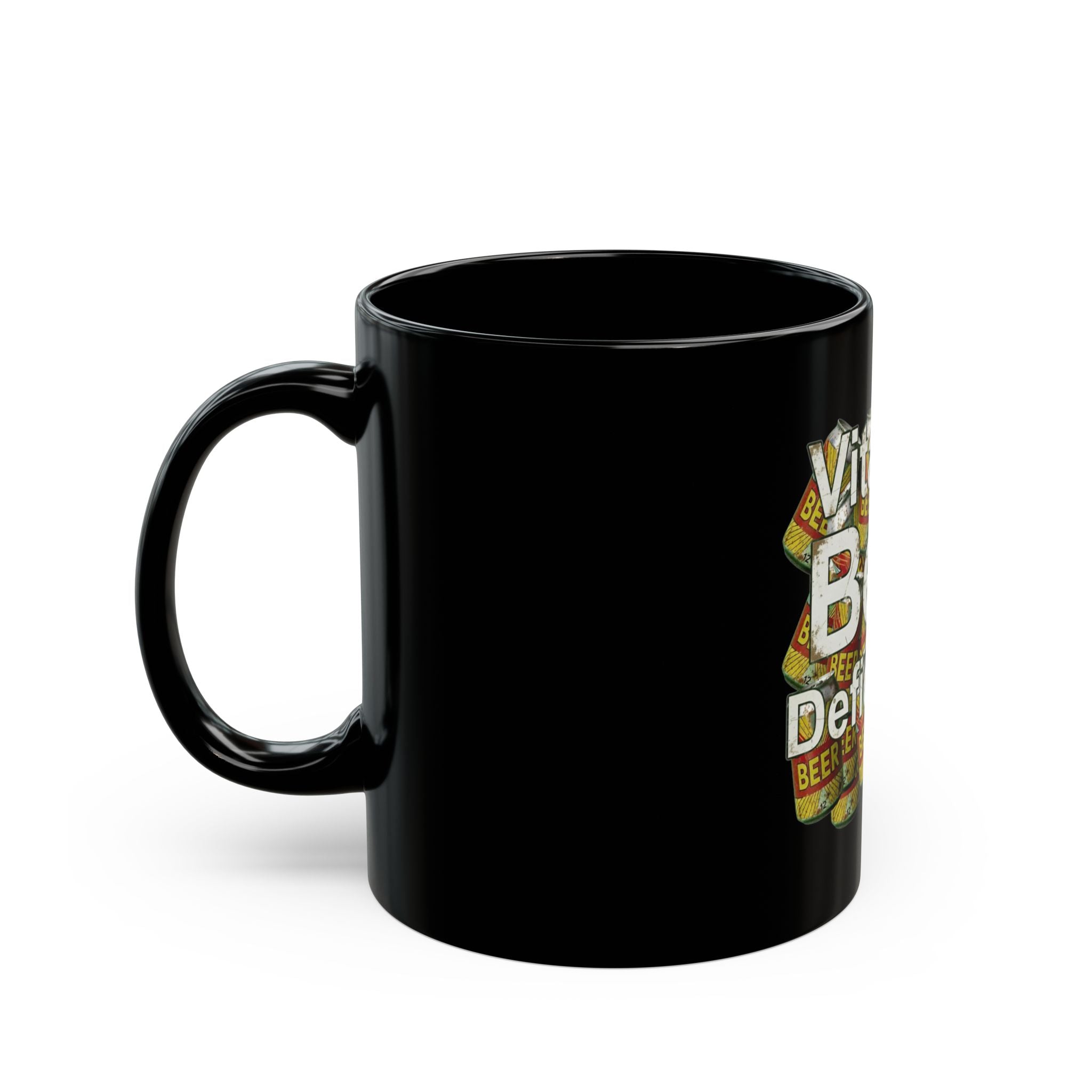 "Vitamin Beer-4" Black Ceramic Mug