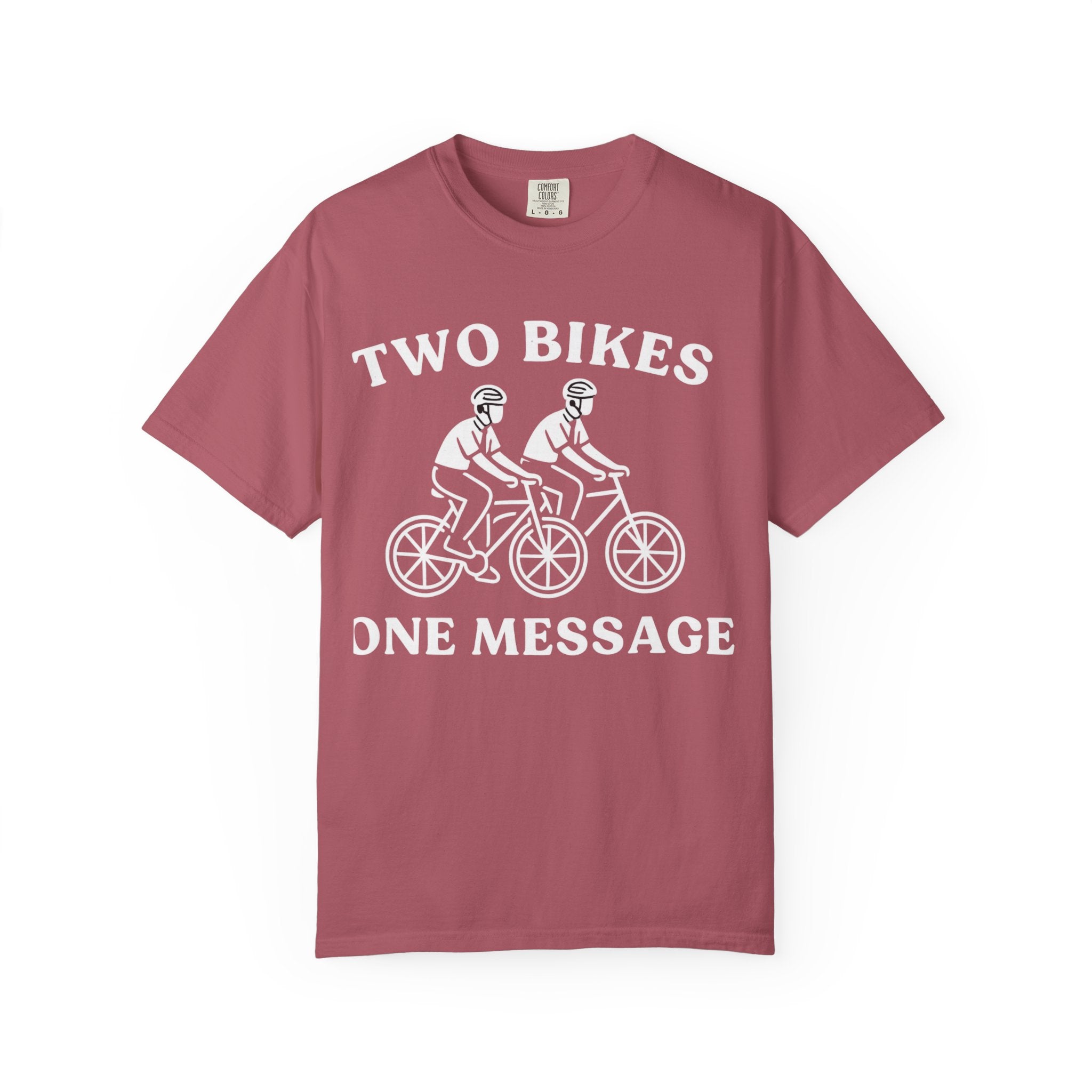 "Two Bikes, One Message" Unisex Garment-Dyed T-shirt
