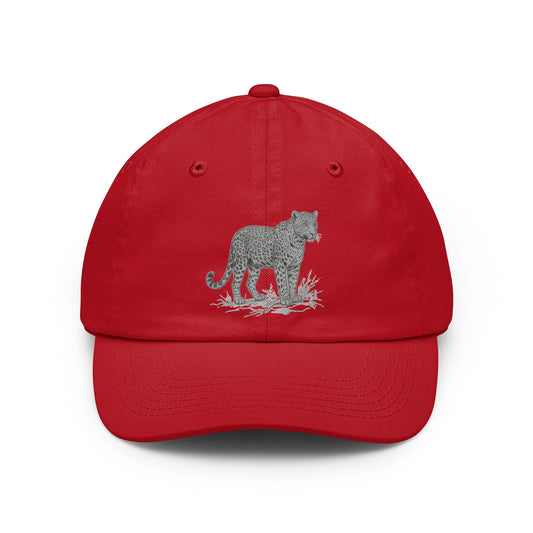 Color: Red | Pencil Sketch Art Leopard Dad Hat