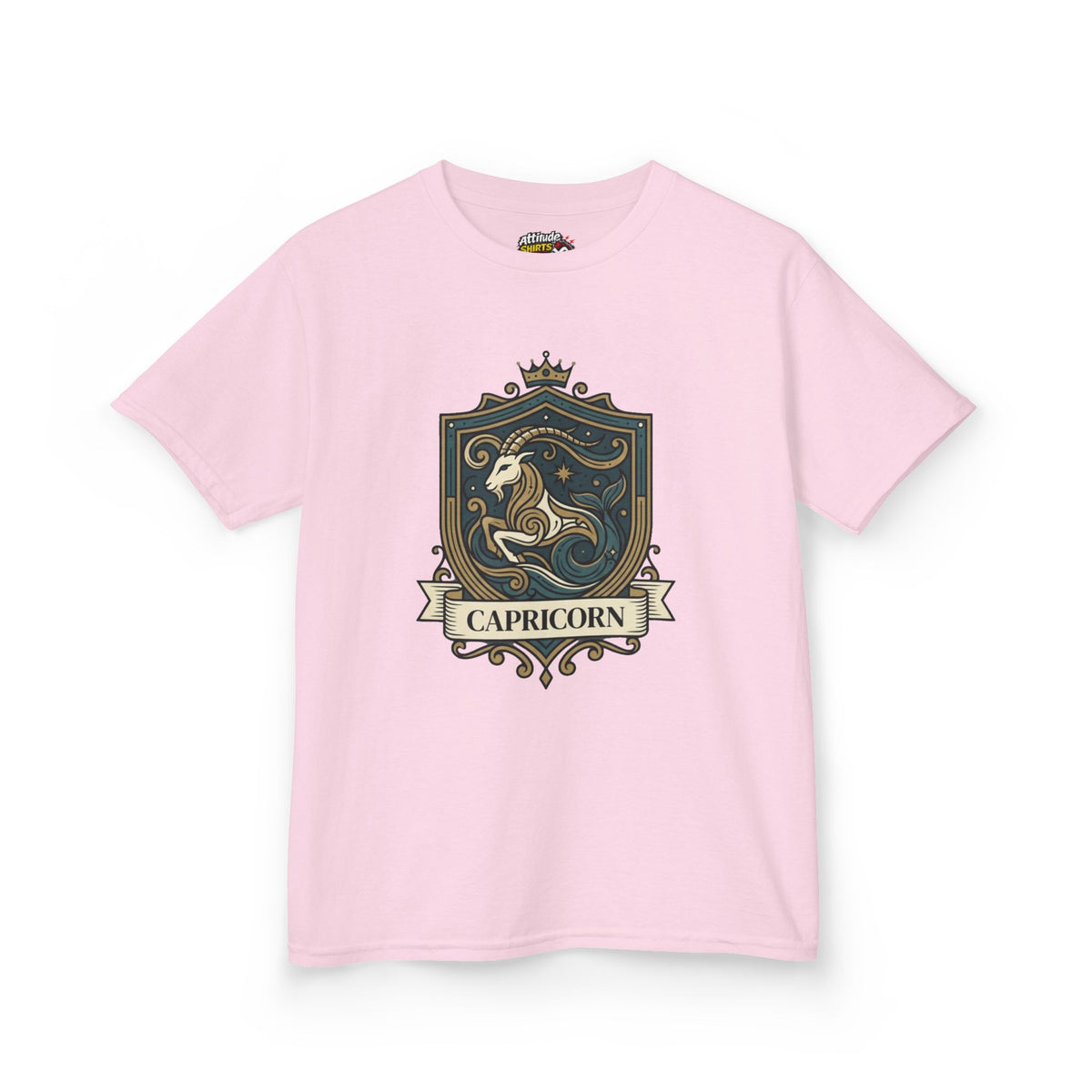 "Capricorn- The Sea-Goat Crest" Kids Tee