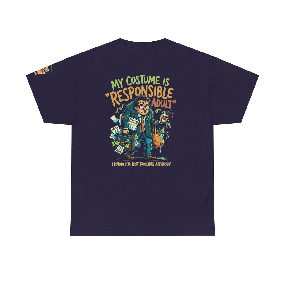 Color: Blackberry | Responsible Adult Costume Premium Graphic Tee