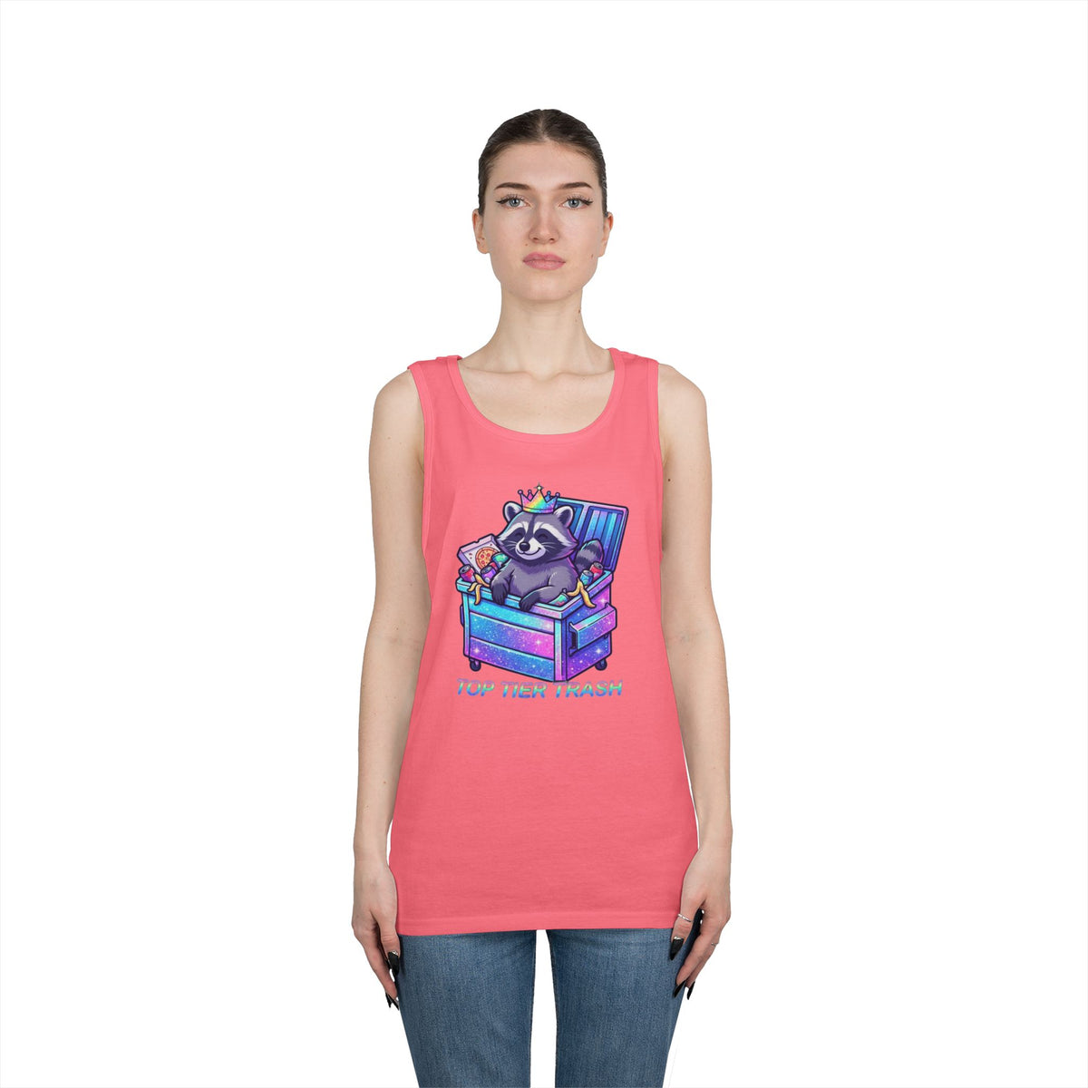 Color: Safety Pink | Top Tier Trash Tank Top