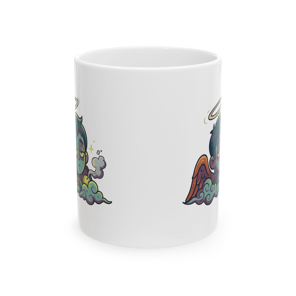 "Hark The Herald Angels" White Ceramic Mug — Graphic