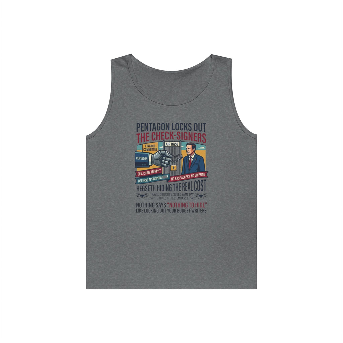 "Pentagon Locks Out The Check Signers" Tank Top