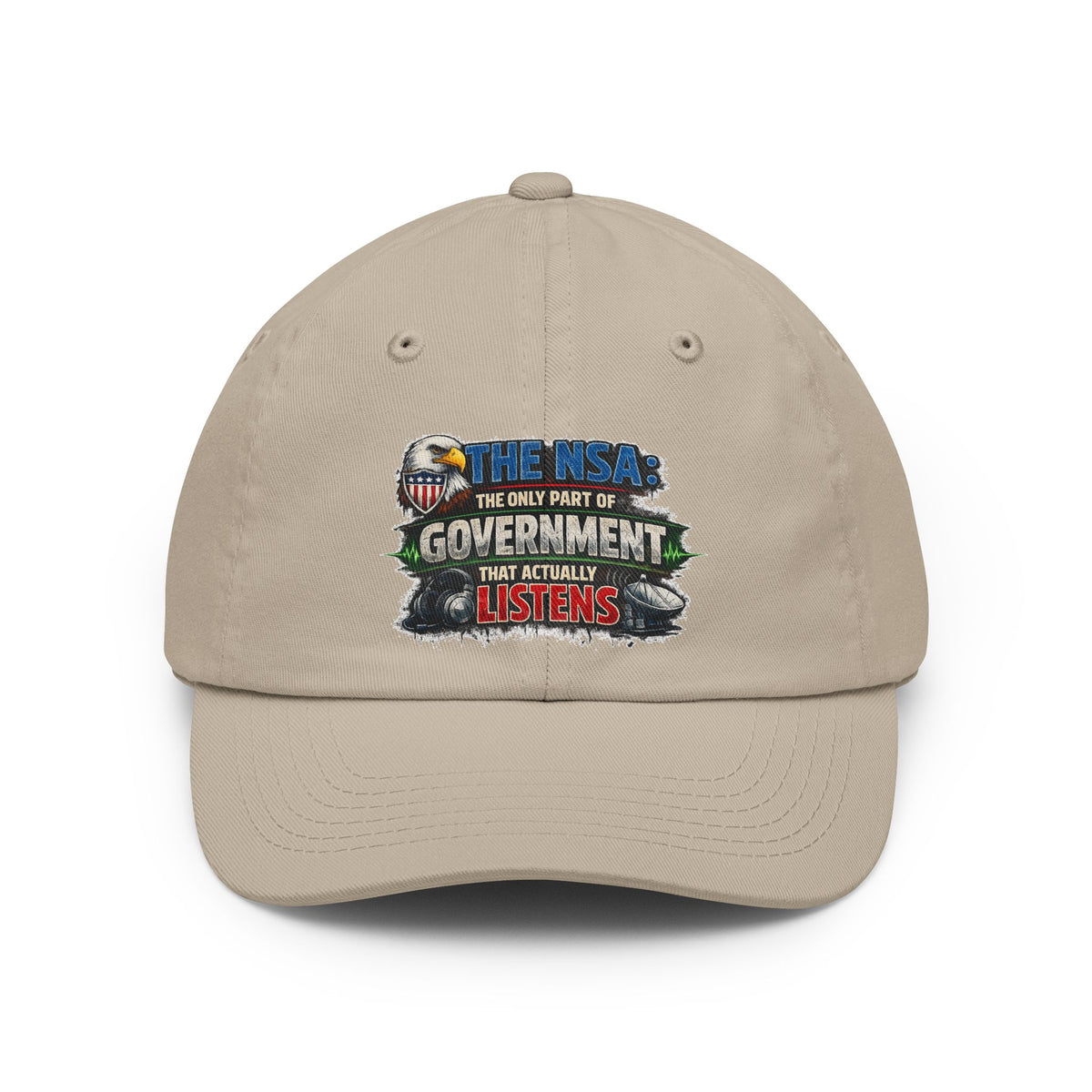 Color: Stone | They're Always Listening - Classic | Dad Hat — AttitudeShirts